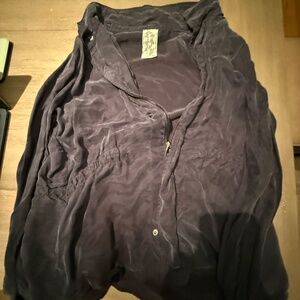 SILK NAVY BLUE JACKET